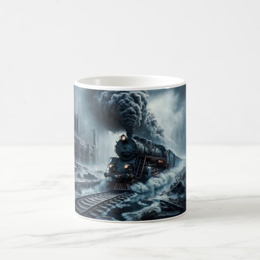 Dampfzug durch eine vergessene Stadt Kaffeetasse (Mittel)