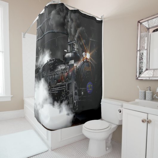 Dampfzug Duschvorhang (Beispiel)