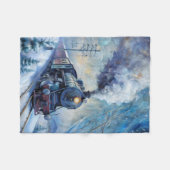 Dampfzug Fleecedecke (Vorderseite (Horizontal))