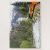 Dampfzug, Fluss und Berge, Colorado Puzzle (Vertikal)