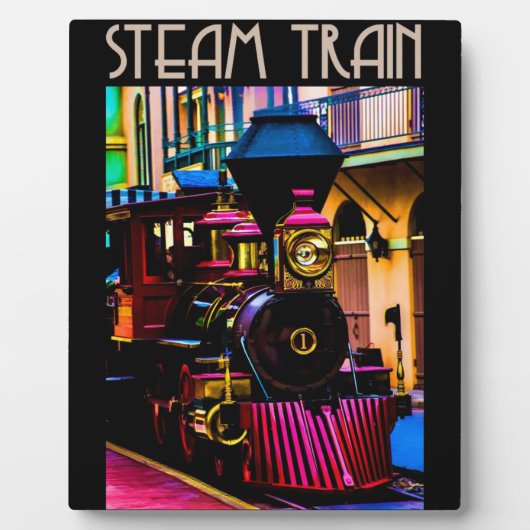 Dampfzug Fotoplatte (Vorderseite)