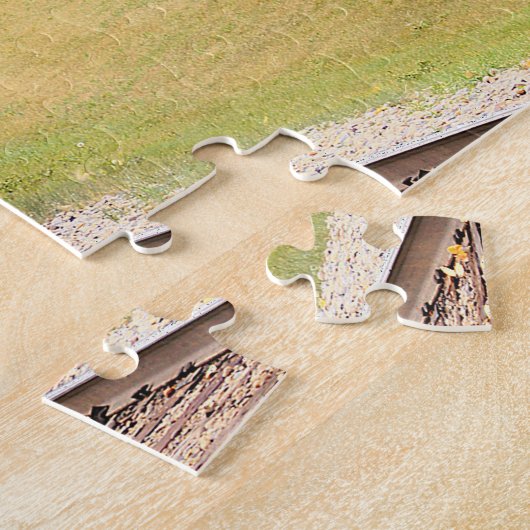 Dampfzug für das Kulturerbe mit Carriages Jigsaw P Puzzle (Seite)