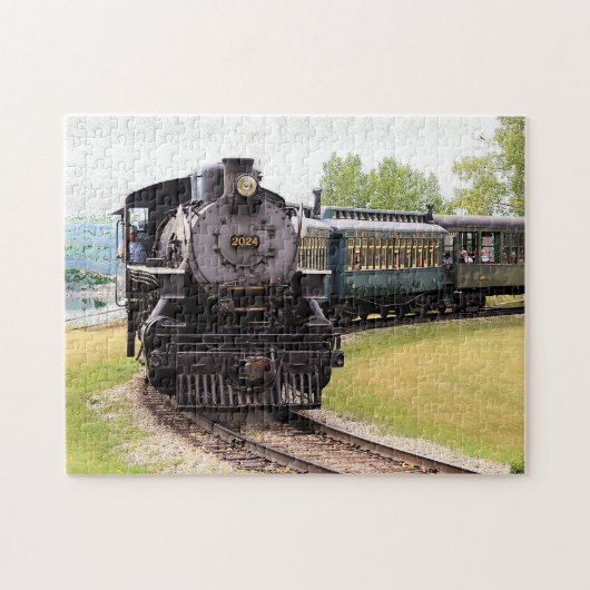 Dampfzug für das Kulturerbe mit Carriages Jigsaw P Puzzle (Horizontal)