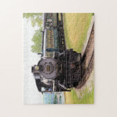 Dampfzug für das Kulturerbe mit Carriages Jigsaw P Puzzle (Vertikal)