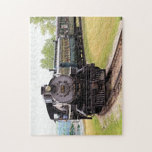 Dampfzug für das Kulturerbe mit Carriages Jigsaw P Puzzle (Vertikal)