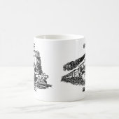 Dampfzug für die Meldung "Name ändern" des Vaters Kaffeetasse (Mittel)