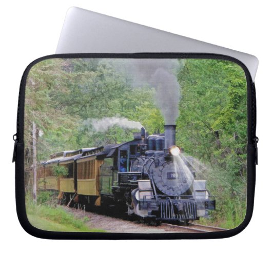 Dampfzug für Zugführer Art II Laptopschutzhülle (Vorderseite)