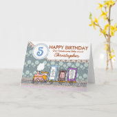 Dampfzug Geburtstagskarten für Jungen Karte (Gelbe Blume)