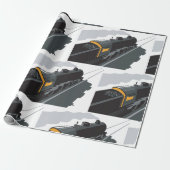 Dampfzug Geschenkpapier (Ungerollt)