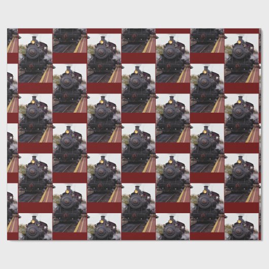 Dampfzug Geschenkpapier (Flach)