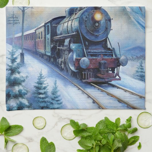 Dampfzug Geschirrtuch (Gefaltet)