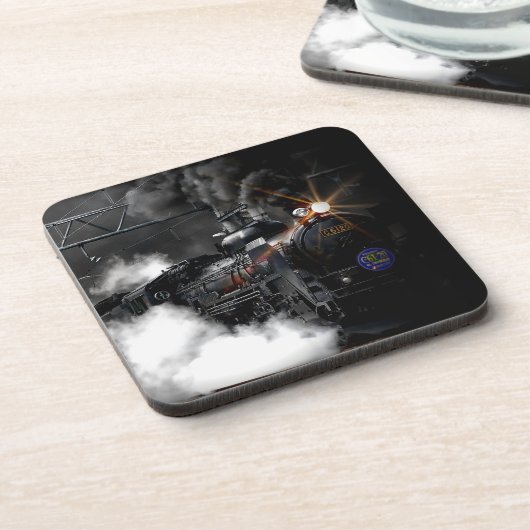 Dampfzug Getränkeuntersetzer (Linke Seite)