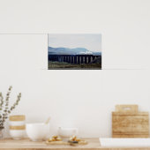 Dampfzug "Green Arrow" auf Ribblehead Viaduct, E Poster (Küche)
