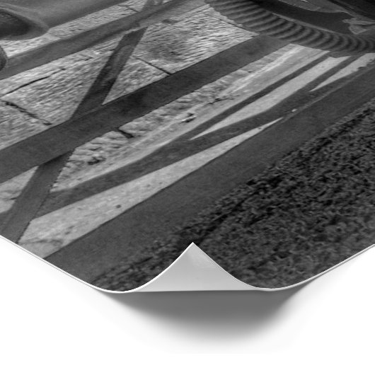 Dampfzug HDR in B&W Poster (Ecke)