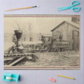 Dampfzug im Depot Seidenpapier (Basteln)