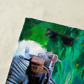 Dampfzug im Motor Wald Dampflokomotive Name Strandtuch (Beispiel)