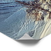 Dampfzug im Schneegebirge, Eisenbahn Poster (Ecke)