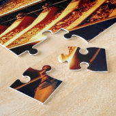 Dampfzug im Wald bei Nacht Puzzle (Seite)