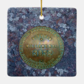 Dampfzug Imitate überzogene Canvas Print Keramikornament (Rückseite)