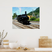 Dampfzug in Blonay Poster (Küche)
