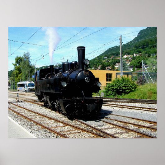 Dampfzug in Blonay Poster (Vorne)