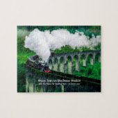 Dampfzug in Glenfinnan Viadukt - Name hinzufügen Puzzle (Horizontal)