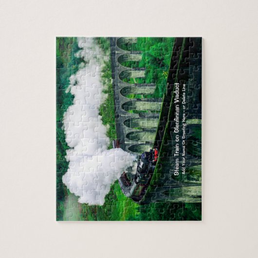 Dampfzug in Glenfinnan Viadukt - Name hinzufügen Puzzle (Vertikal)