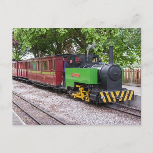 Dampfzug in Leighton Buzzard Postkarte (Vorderseite)