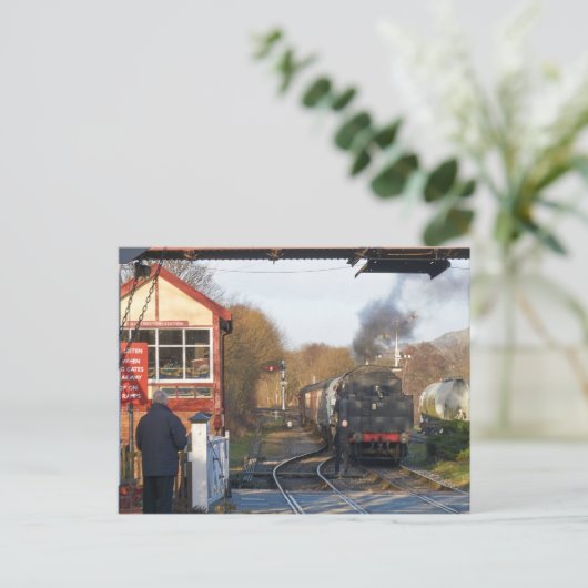 Dampfzug in Ramsbottom Postkarte (Stehend Vorderseite)