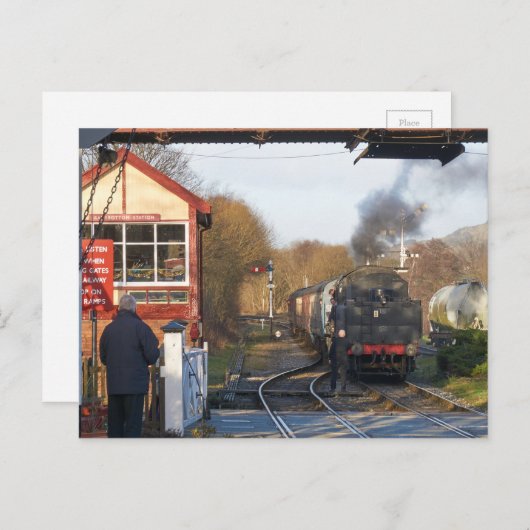 Dampfzug in Ramsbottom Postkarte (Vorne/Hinten)