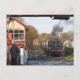 Dampfzug in Ramsbottom Postkarte