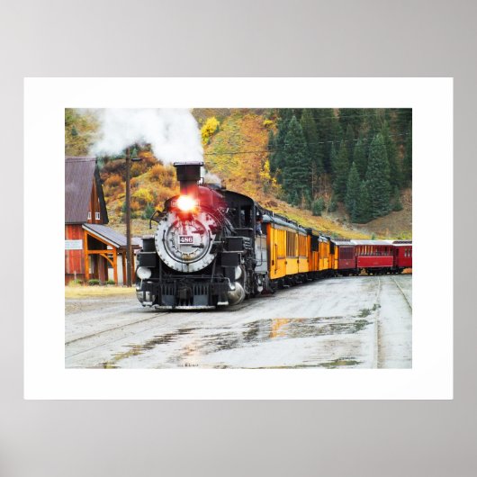 Dampfzug in Silverton Poster (Vorne)