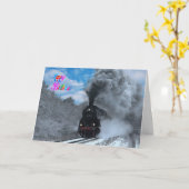 Dampfzug Karte (Gelbe Blume)