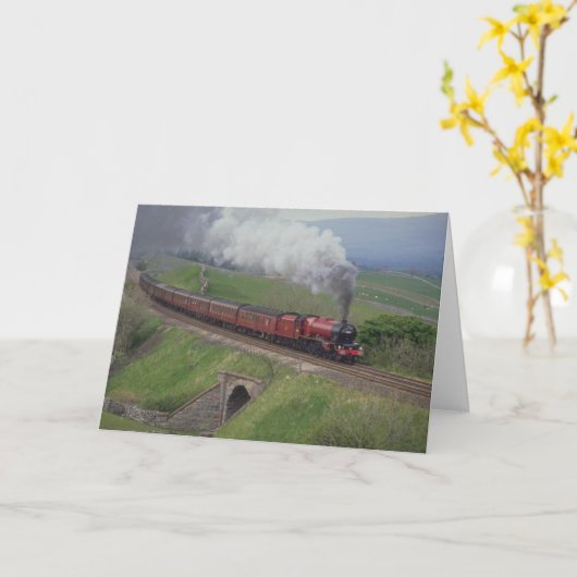 Dampfzug Karte (Gelbe Blume)