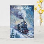 Dampfzug Karte (Gelbe Blume)