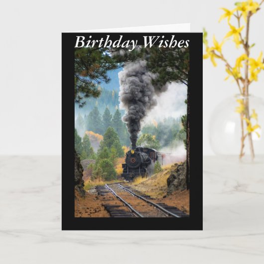 Dampfzug Karte (Gelbe Blume)