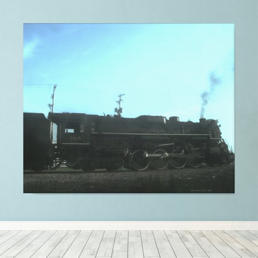 Dampfzug Leinwanddruck (Insitu (Holzboden))