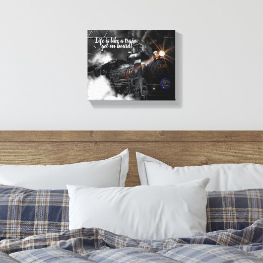 Dampfzug Leinwanddruck (Insitu (Schlafzimmer))