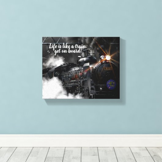 Dampfzug Leinwanddruck (Insitu (Holzboden))