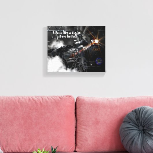 Dampfzug Leinwanddruck (Insitu (Wohnzimmer))