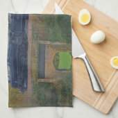 Dampfzug Lokomotive Eisenbahn Anhänger Kunst Handtuch (Viertel Falte)