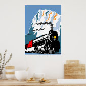 Dampfzug-Lokomotive Poster (Küche)