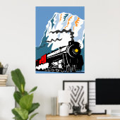 Dampfzug-Lokomotive Poster (Heimbüro)