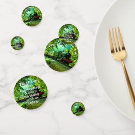 Dampfzug Man's Birthday Party Table Konfetti