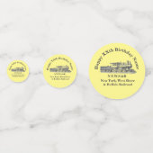 Dampfzug Man's Geburtstagsparty Table Confetti Konfetti (Vorderseiten)