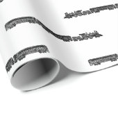 Dampfzug mit Motor- und Zugwagen Geschenkpapier (Rolleneckpunkt)