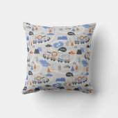 Dampfzug mit Tieren auf Tracks Baby Kissen (Rückseite)