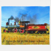 Dampfzug Motor Bahn UP119 Name etc Fle hinzufügen Fleecedecke (Vorderseite (Horizontal))