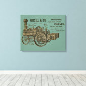 Dampfzug Motor Bauernhof Traktor Landschaftlich An Leinwanddruck (Insitu (Holzboden))