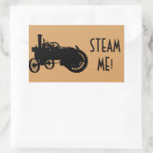 Dampfzug Motor Bauernhof Traktor Landschaftlich An Rechteckiger Aufkleber (Tasche)